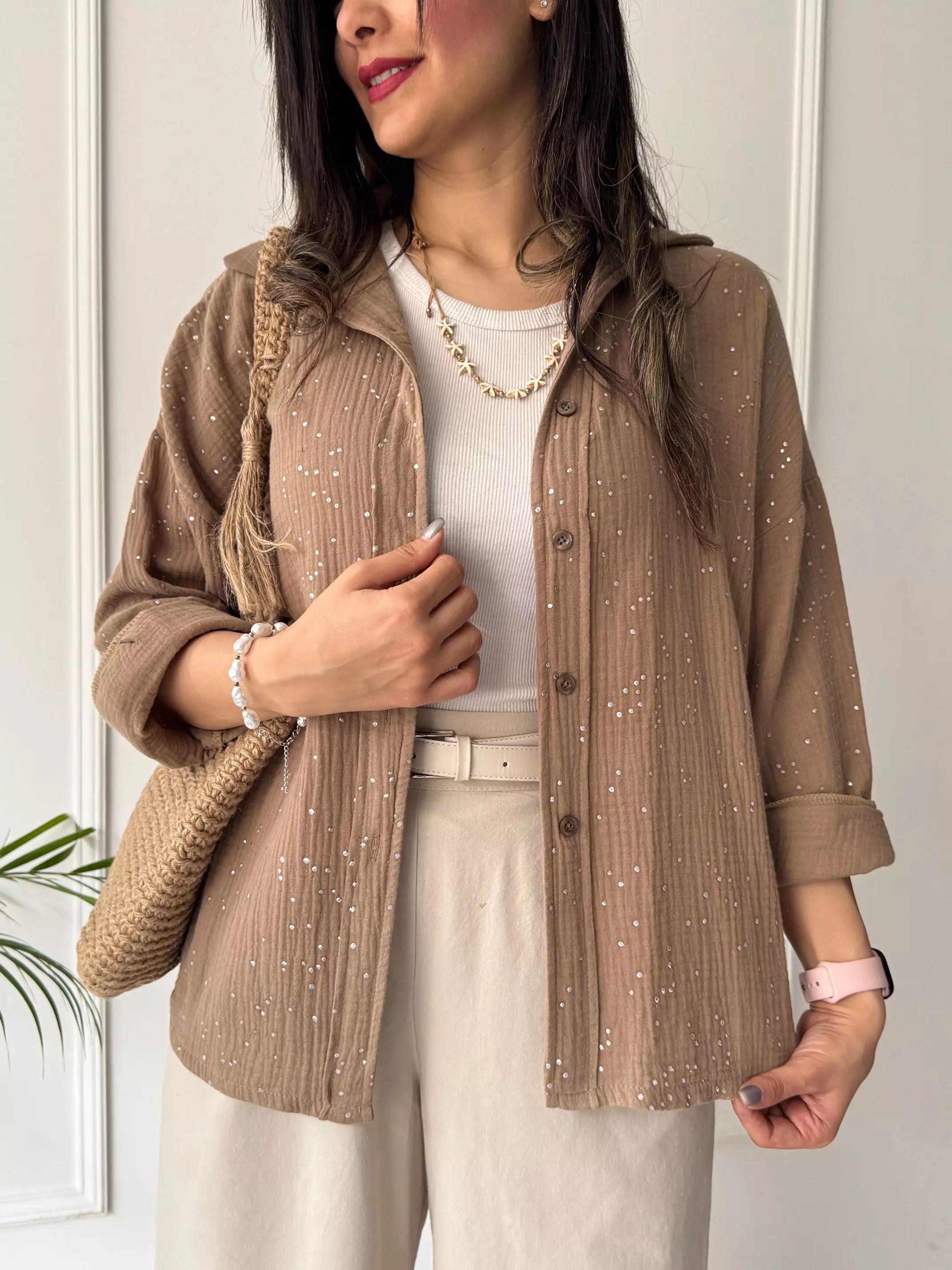 مانتو شومیزی پاستیلی میلانی